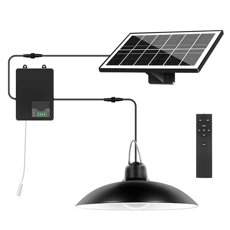 Solar-Powered LED Pendant Light for Indoor/Outdoor Use in Gazebos and Gardens