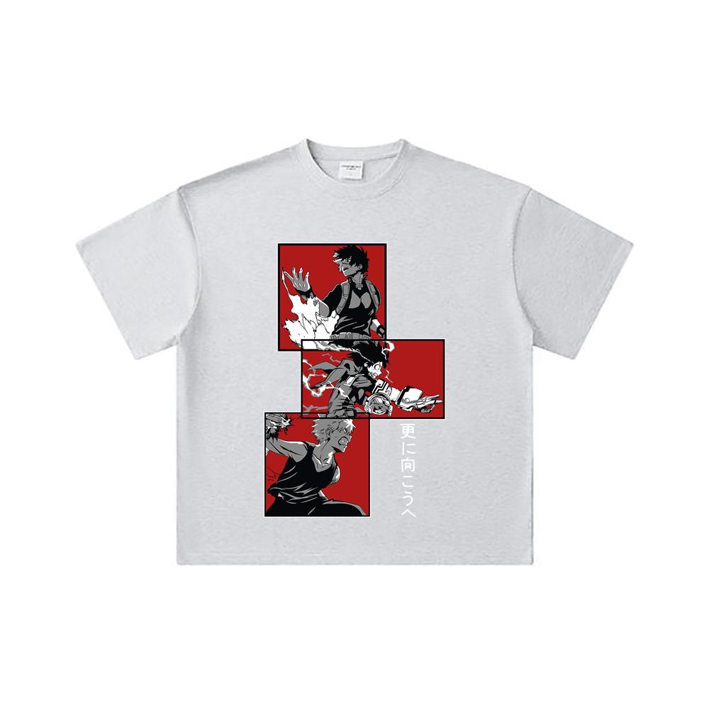 260 GSM Double Yarn 32 Count 100% Cotton My Hero Academia V22 Print Unisex Heavy Cotton T Shirt