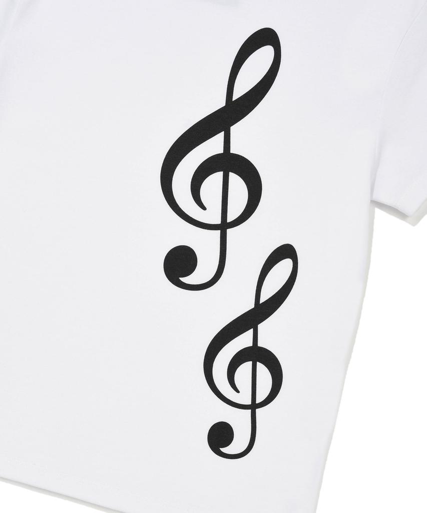 RETRIEVER CLUB Music Crop Tee [White]
