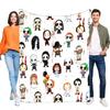 Coperta con Personaggi di Film Horror Chibi Morbido Pile Coperta da Letto Divano Divano, Accogliente Spettrale Regalo di Halloween per Appassionati di Film Horror Dic