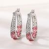 Pinduoduo Earrings, Colorful Ear Buckle Fashion Diamond Women'S Earrings, Versatile Earrings