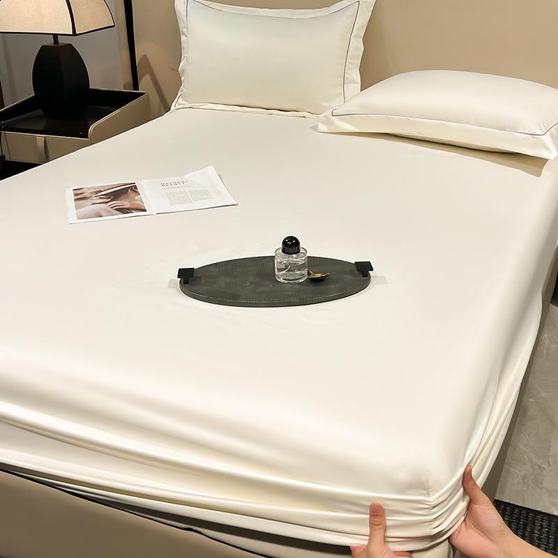 Napínací prostěradlo z ledového hedvábí 90x200 cm Více velikostí Prostěradlo Měkký satén Elastické Matrace Domácí Ložnice Prostěradlo s 360° Elastickým Páskem