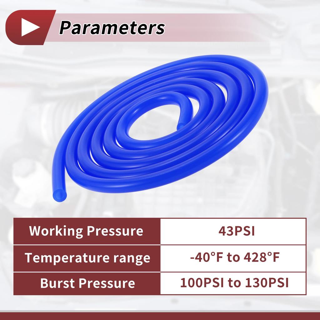 HEROFFIX Air and Silicone Vacuum Tube Hose High Temperature Automotive Vacuum Line 6.6ft