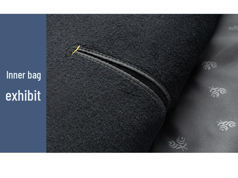 Men's Extra Long Wool Tweed Trench Coat - Business Formal Wear