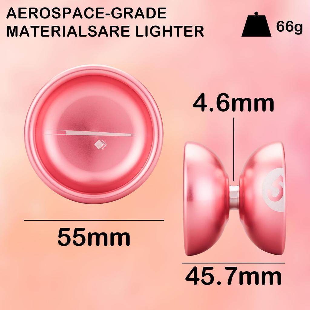 WATIEOBOO Yo-Yo Metalic Profesional Reactiv pentru Copii și pentru Nivel Intermediar și Avansat, Model Profesional pentru Trick-uri cu Șnur, pentru Începători, Non-Reactv