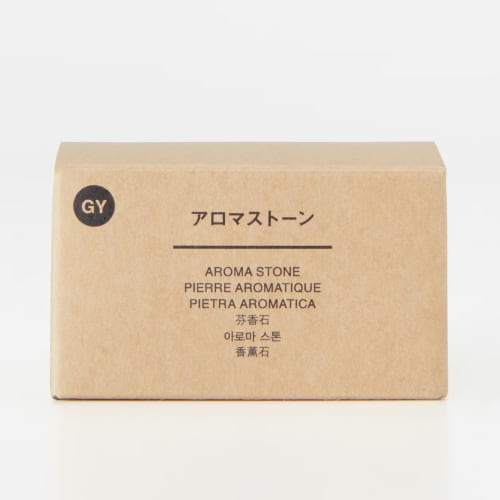 muji aroma stone with plate/gray diameter 65 x 30mm 02868291