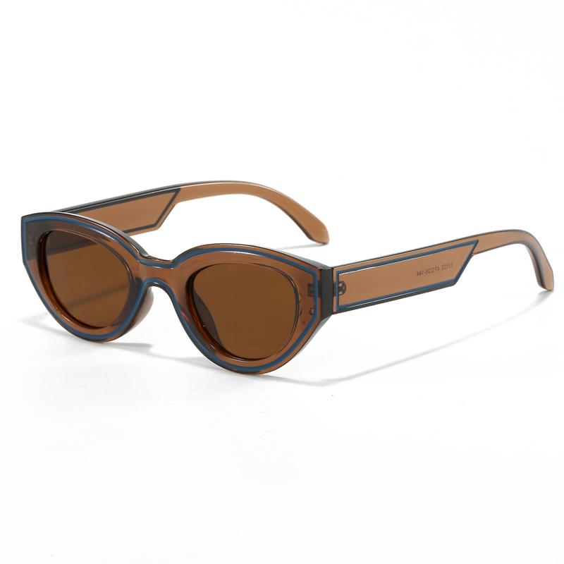 New Polygon Women Sunglasses Vintage Gradient Candy Color Cat Eye Trendy Designer UV400 Protection