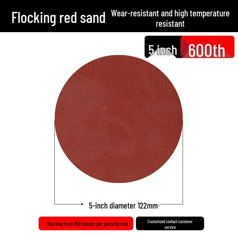 5-Inch Self-Adhesive Flocking Sandpaper Disc Sheets for Polishing Machine
