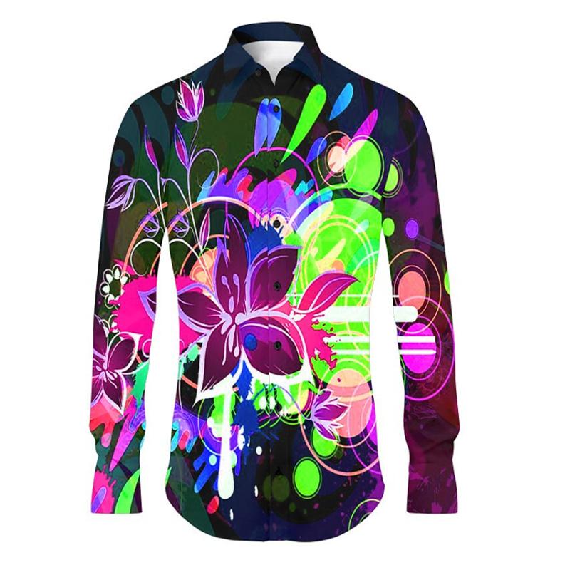 Men's Shirt Pattern Shirt Outdoor Street Long Sleeved Printed Clothing Fashion Street Clothing Designer Casual Breathable