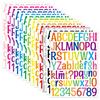 1.5-inch Letter Sticker Multicolor English Alphanumeric Combination Holiday Gift Decoration Waterproof Letter Sticker