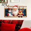Cartoon Christmas Wall Stickers Stickers, Santa Claus Reindeer And Snowman Decals with Photo Frame Removable Design, PVC Self-adhesive Art Decor