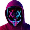 Poptrend Halloweenská maska LED svítící maska Strašidelná maska na Festival Cosplay Halloweenský kostým Maškarní večírky Karnevalový dárek