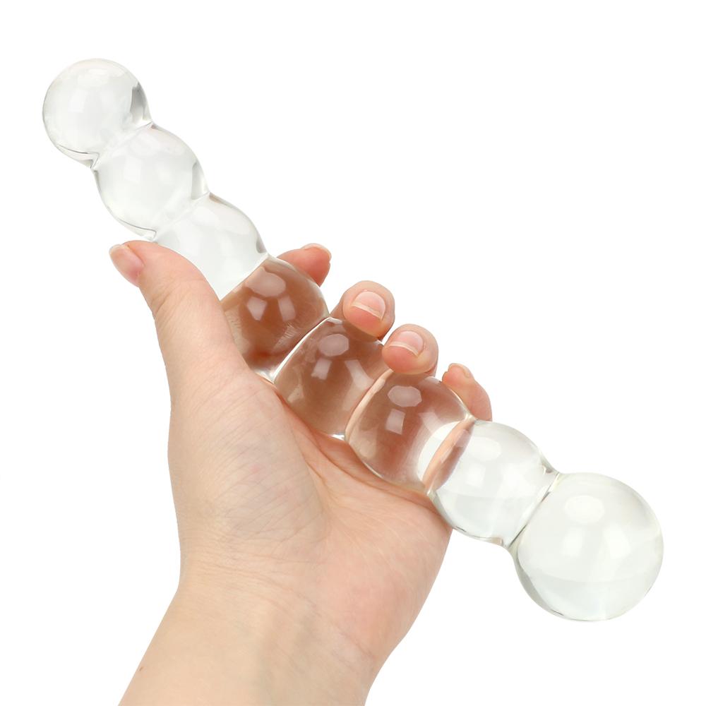 Sex Products 8 Beads Glass Butt Plug Prostate Massager Anal Plug Sex Toys for Women