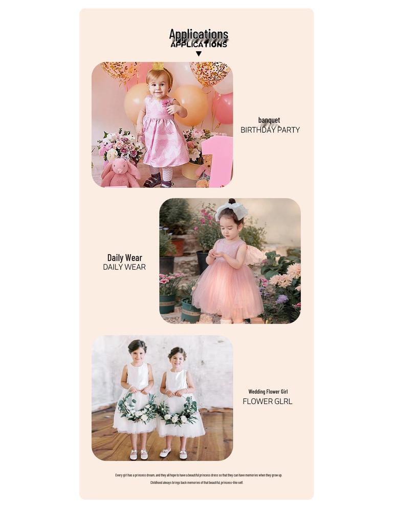 Girls' Wedding & Evening Gown: Princess Birthday Dress & Dance Costume for Children