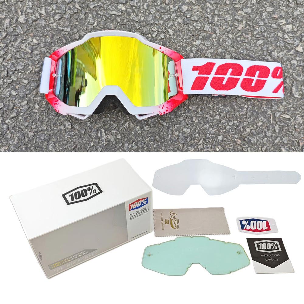 100%Off-road goggles set, 100% motorcycle glasses, downhill skiing motorcycle helmet goggles