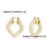 Lisa Style 2021 Trendy Geometric Round Earrings: Light Luxury Design