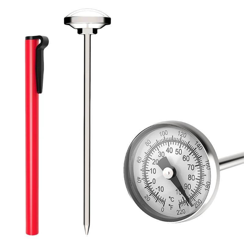 Upgrades Bimetallic Food Temperature Gauges  with Fast Response Time Food Safety Temperature Gauges  for Baking Grilling & Cooking красный