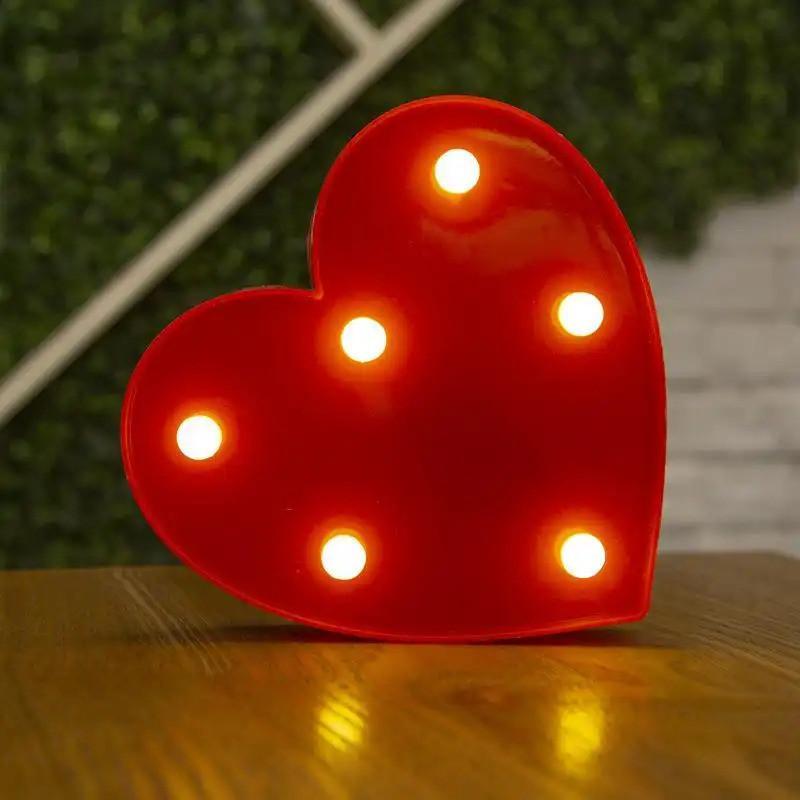 LED 21cm Warm Light Alphabet 0-9 Letters for Wedding Party Home Decor