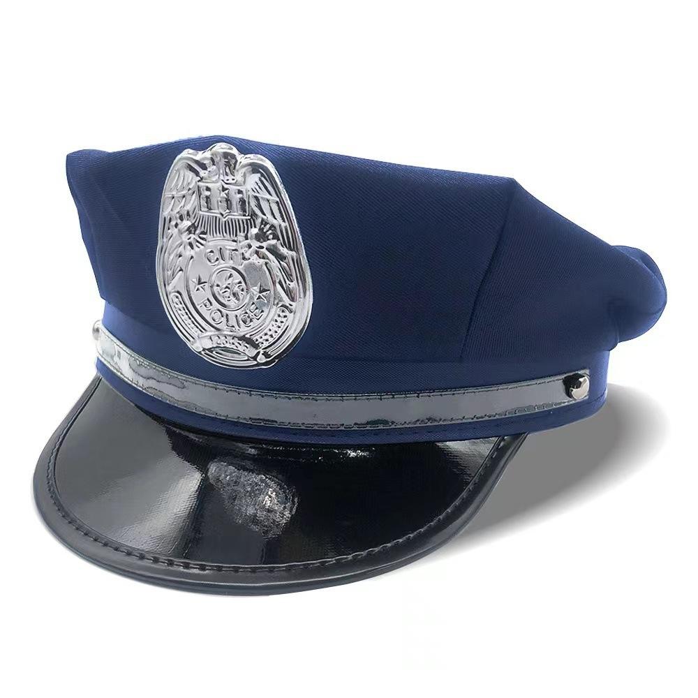 Sexy Spodní prádlo Policejní klobouk Osmihranný Plochý klobouk Cosplay Zábavné rekvizity Americký policejní klobouk Doplňky Ženy
