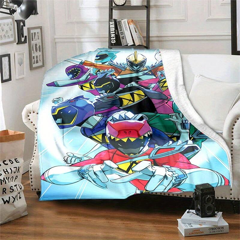 1pcPower Rangers Dino Charge Blanket - Soft and Comfortable - Ideal Gift for All Seasons - Perfect for Home Decor - Officially Licensed Product