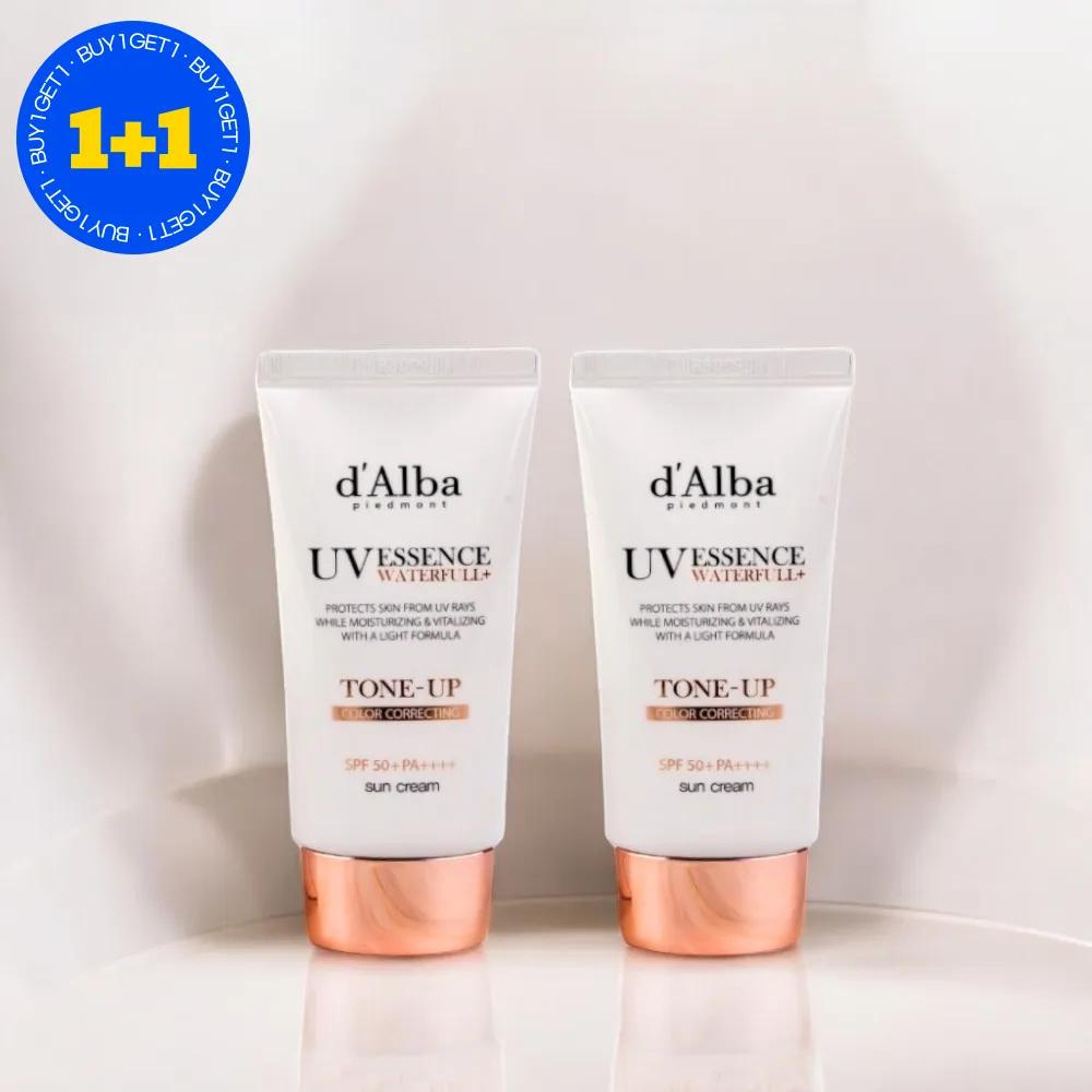 d Alba Vegan Tone-Up Sunscreen Bare Face Pink 50ml 2 Pieces