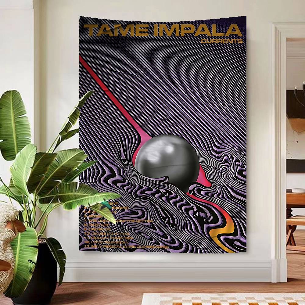 Popular Band T-Tame I-Impala Hanging Bohemian Tapestry Bohemian Wall Tapestries Mandala Kawaii Room Decor