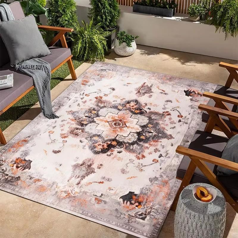

European Persian Style Living Room Carpet Non-slip Security Bedroom Mat for Kids Large Size Decorative Bathroom Kitchen Area Rug 40x60cm