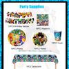 Dragon Party Supplies Tableware Cartoon Party Decoration Tableware Set-Party Decorations Banner,Dragon Cartoon Party Plates Cups Etc
