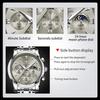 Luxury Chronograph Quartz Watch for Men Fashion Multifunctional Moon Phase Waterproof Luminous Date Business Men's Watches