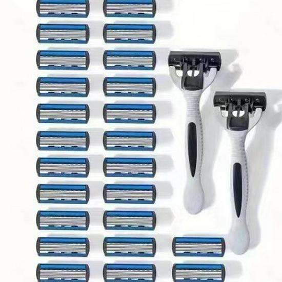 Men's Cross-border 6-Layer Manual Shaver for Smooth ShavingMakeup