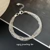 Cui Yan S925 Sterling Silver Waterfall Bracelet - Korean Style Light Luxury Gift for Women and Best Friends