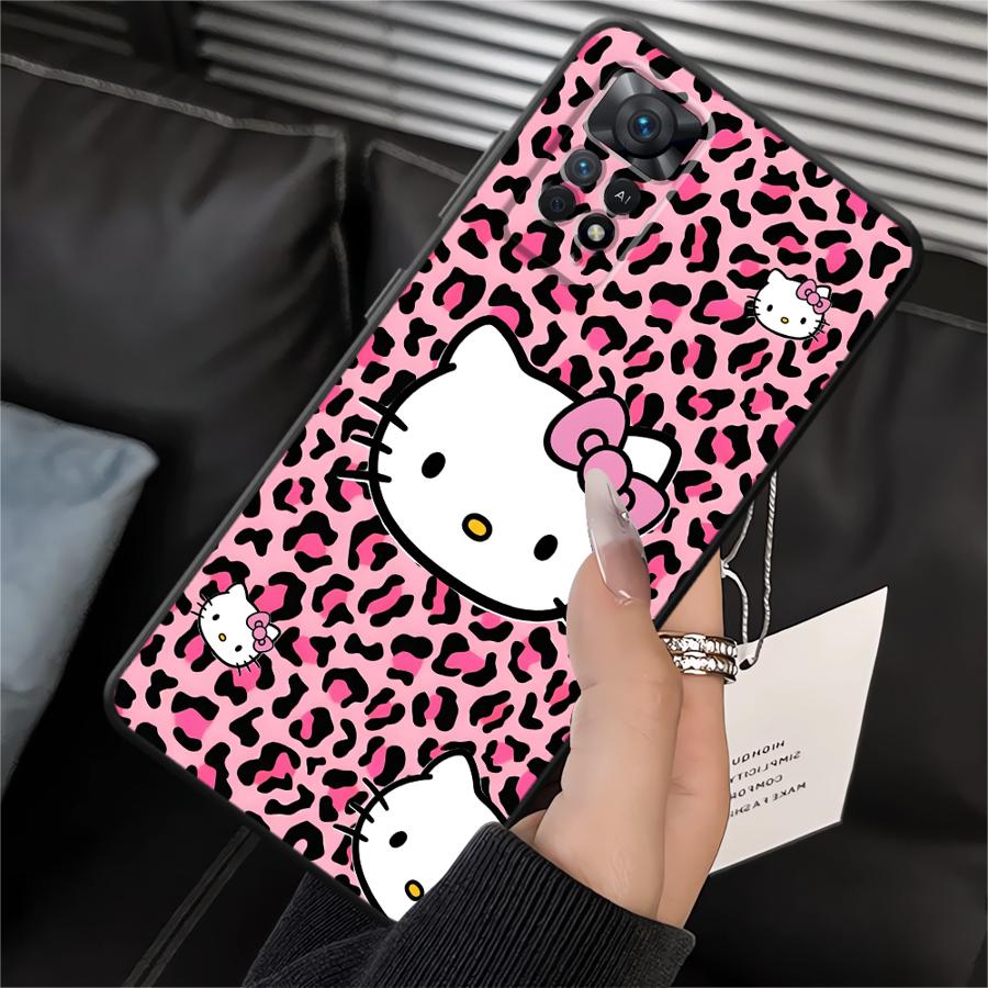 Leopard Hello K-Kittys Phone Cover Case for Xiaomi Redmi Note 14 12S A4 A5 10 12 11 Pro 11S 14C 13 Pro Plus A1 A2 A3 K40 K80 12C