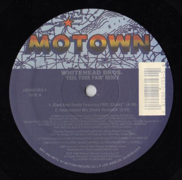 

12-дюймовая пластинка WHITEHEAD BROS. - Почувствуй твою боль (Ремикс) 4228603531 Motown 1996 США Рэп и Хип-хоп/R&B Б/у