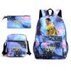 Football Player Cr7 Peripheral Printing Primary and Secondary School Students Schoolbag Three-piece Children's Backpack