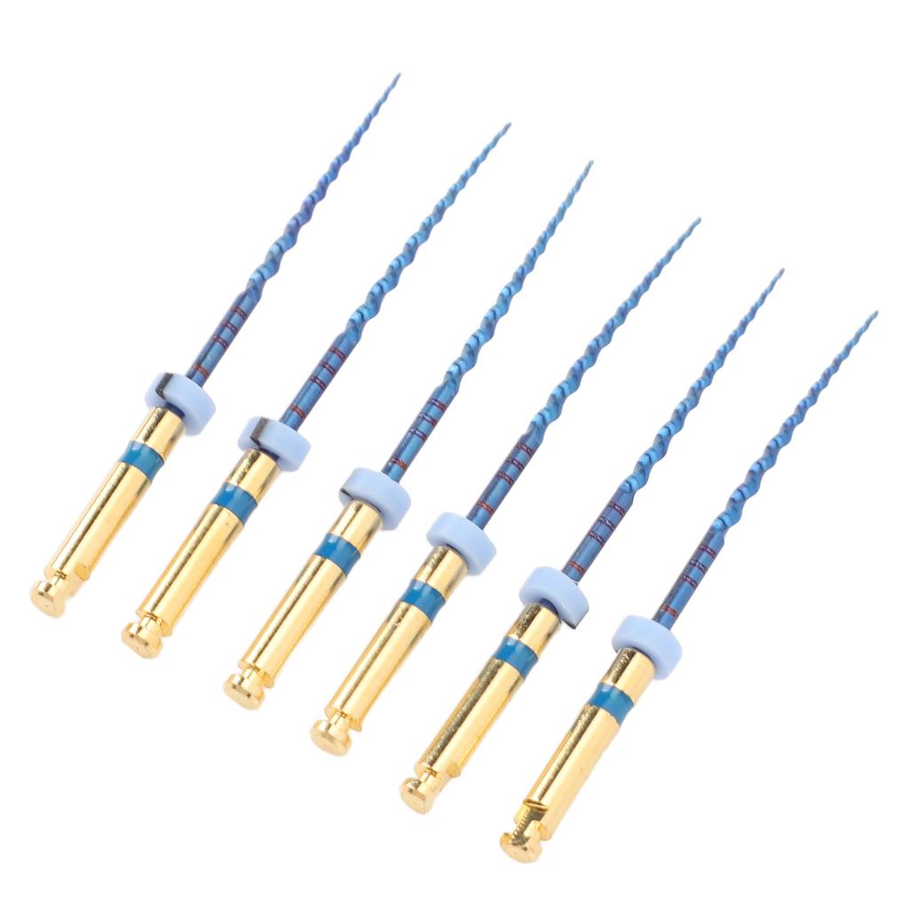 6pcs F3 Endodontic Files Good Adaptability Stretchy Large Tapered Endo Tip for Dentists 1in