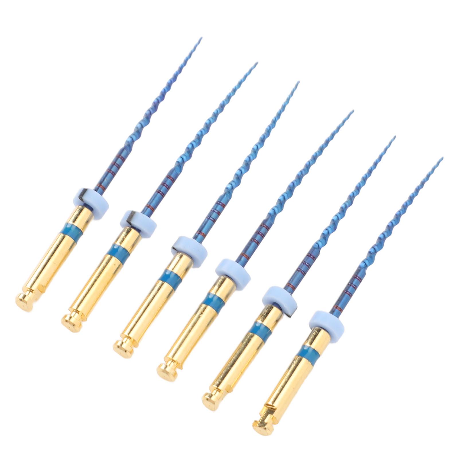 

6 шт. Эндодонтические файлы F3 Хорошая адаптивность Эластичные Большой конусности Эндодонтический кончик для стоматологов 1 дюйм 25mm