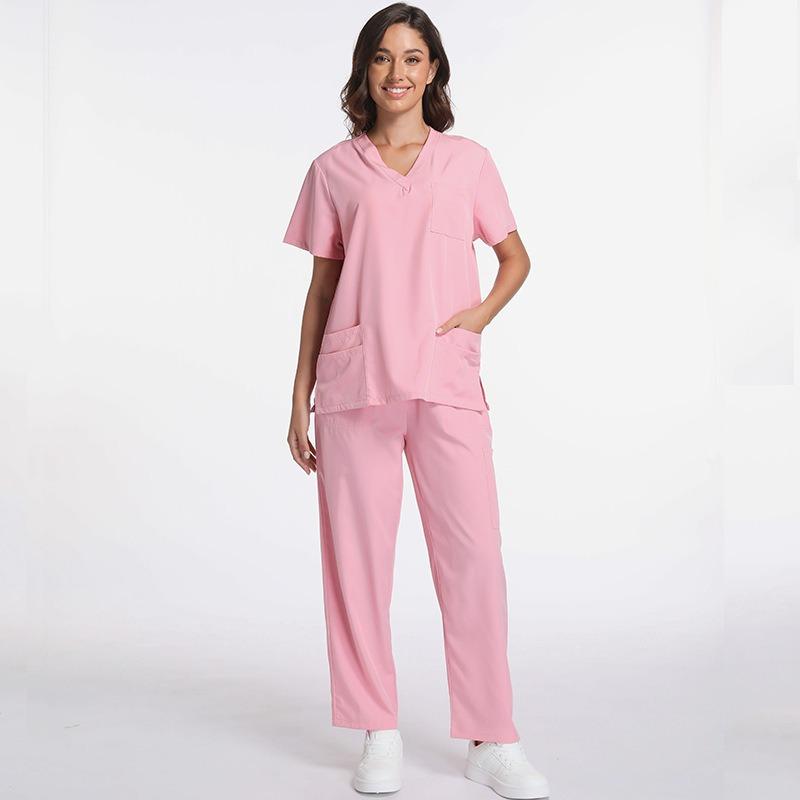 Women's Short Sleeve Scrub Top for Dental Operating Room – Nurse & Doctor Medical Workwear for Healthcare Staff