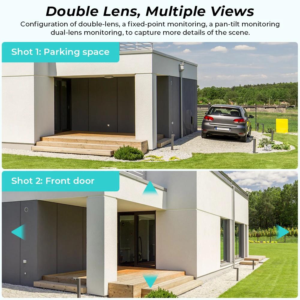 8MP 4K PTZ Outdoor Lens Dual Screen Wifi Surveillance Camera CCTV Video Security Protection Auto Tracking Camera