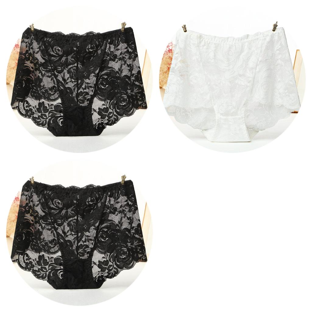 Underwear Women Sexy Lingerie for Women Lace Rose Lace Female Panties with Hollowed-out Ropa Mujer See-through Lady's Briefs