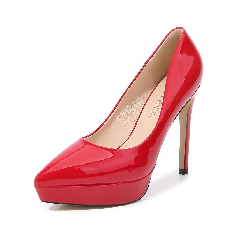 Pointed Catwalk Fashion Shoes Professional Stiletto High Heels Large Size