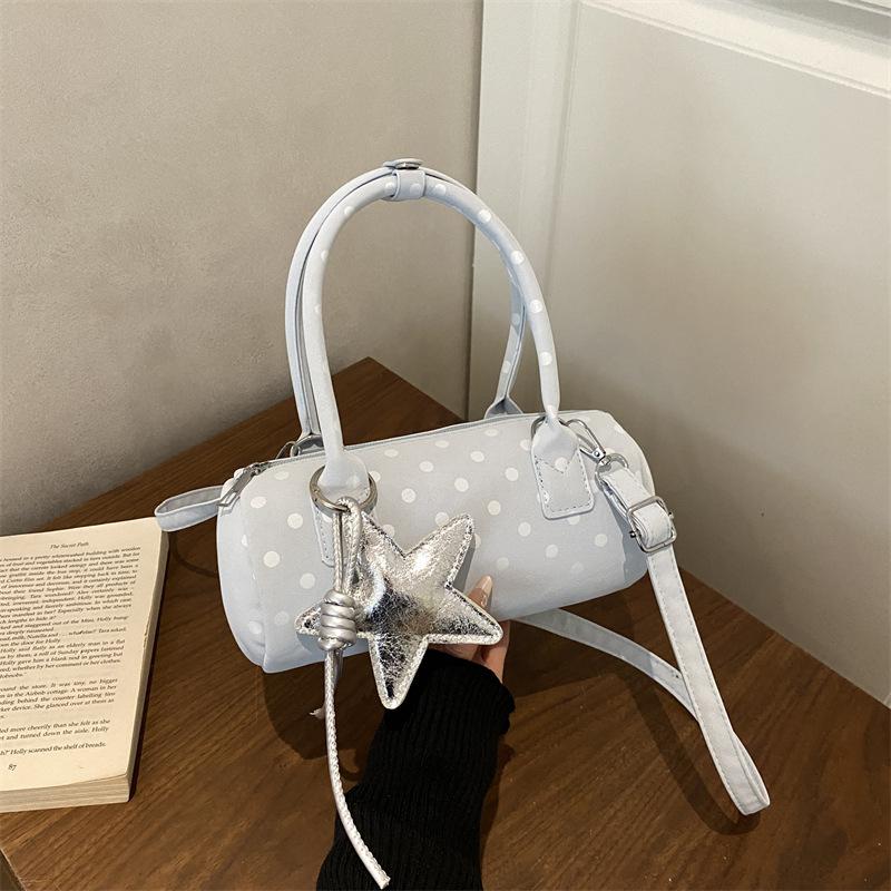 Japanese And Korean Polka Dot Handbags For Women, Cute, Foreign Style, Versatile Pillow Bag, Girly Style, Fashionable Shoulder Crossbody Bag