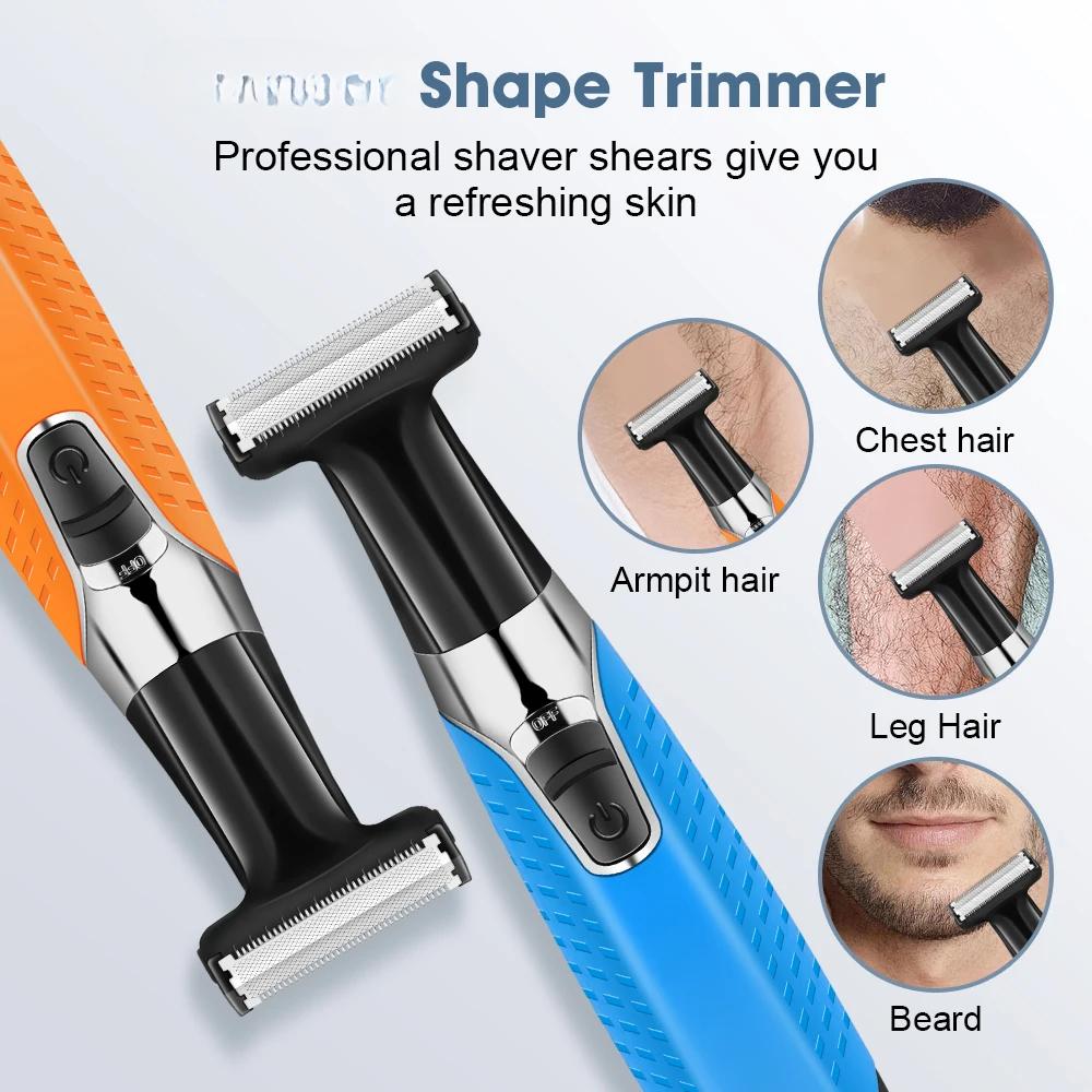 Waterproof Electric Shaver Eyebrow Trimmer USB Rechargeable Razor Men's Beard Trimmer Shaving Machine for Men