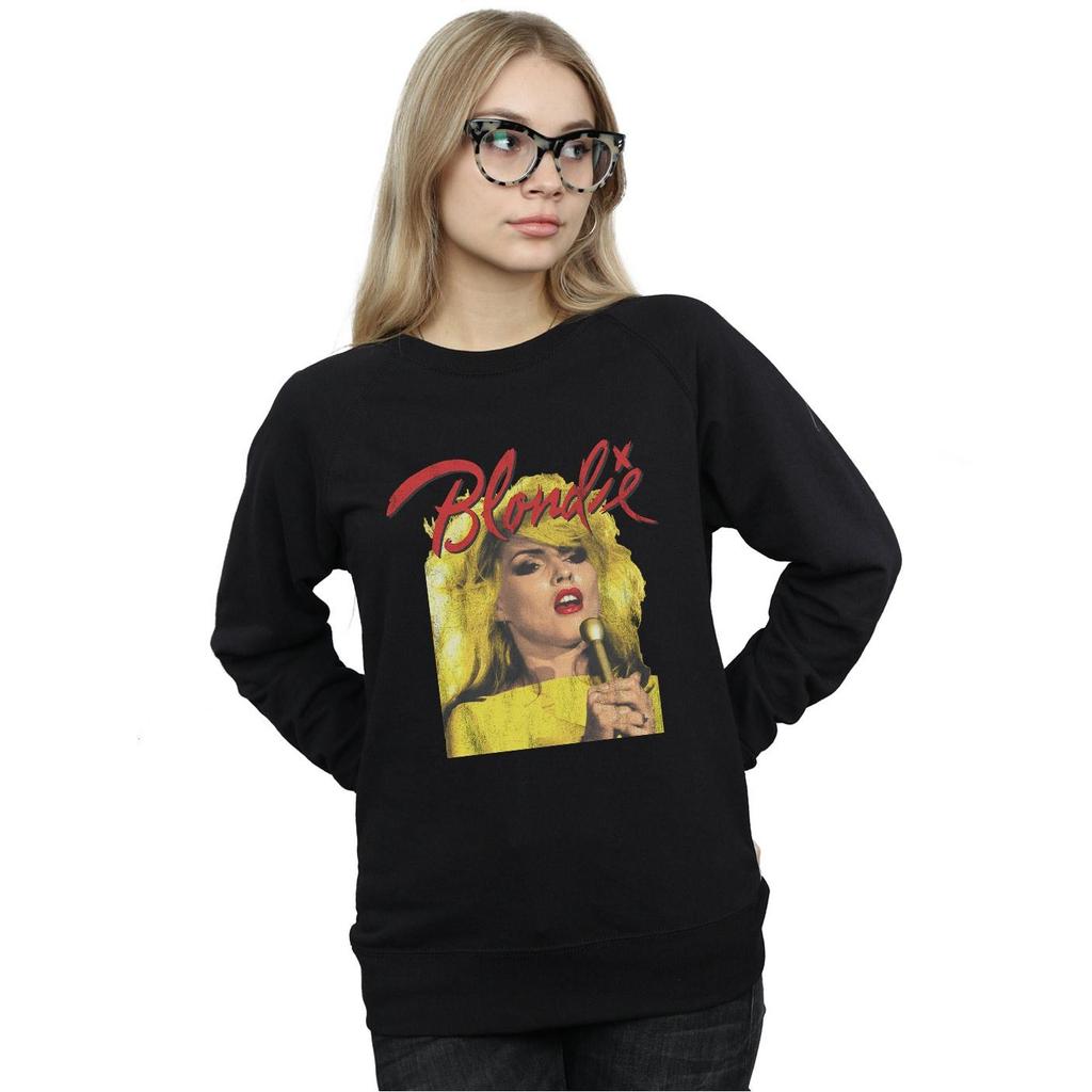 Blondie Womens/Ladies Singing With Mic Sweatshirt