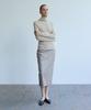 VERDEMAR Lambskin Straight Midi Skirt_Mist Taupe