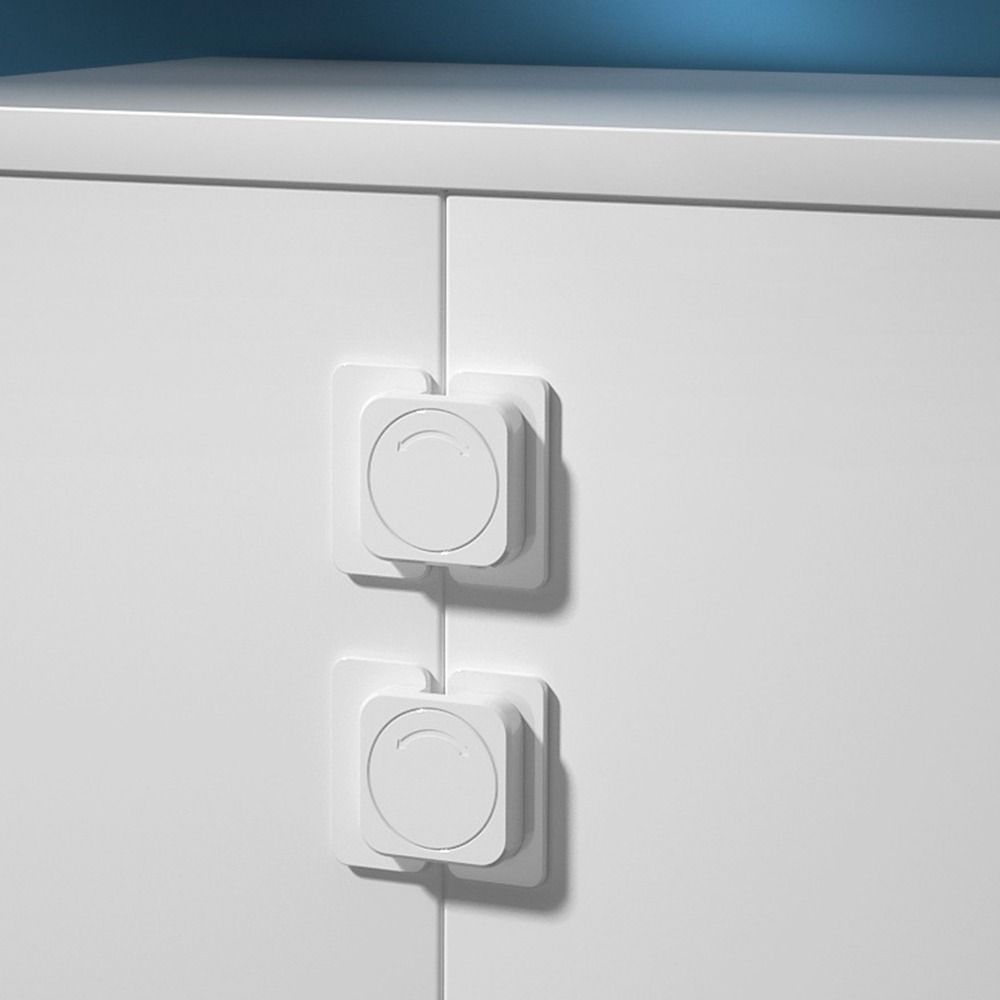 White Cabinet Strap Locks Multi-function Children Protector Drawer Anti Opening Lock  Wardrobe Door