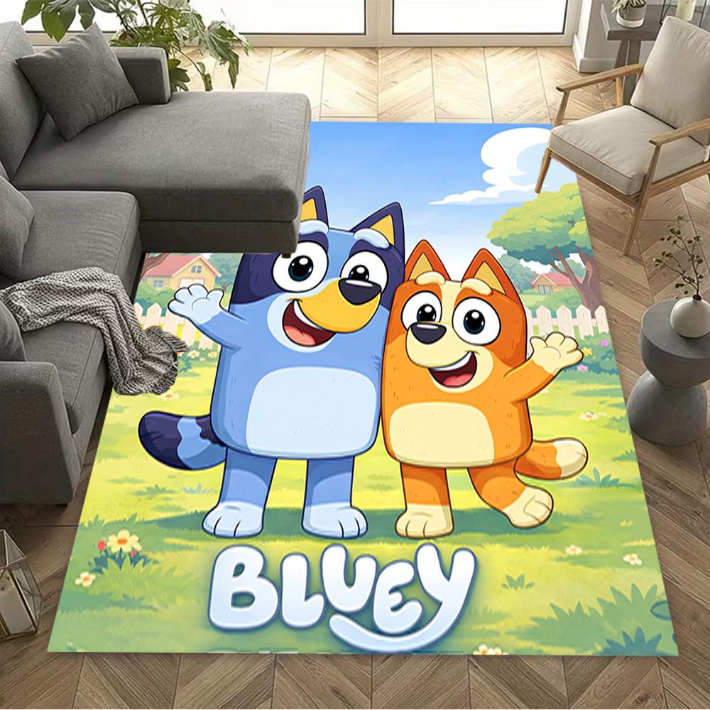Bluey Friends Adventure Floor Mat Perfect for Kitchen Dining Room Entryway Foyer Anti-slip Rug Office home decor Perfect Gift for Women/Men