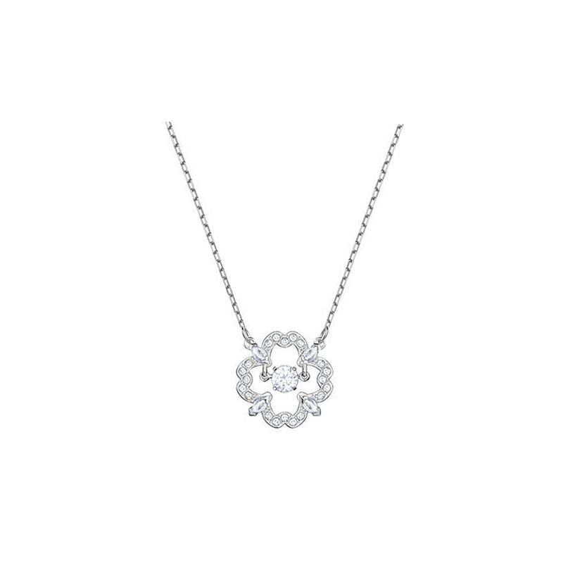 Swarovski Flower Jumping Necklace Women s White Gold Plated 5392759 золотой