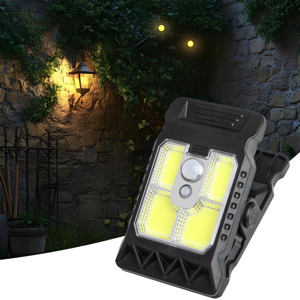 Outdoor Solar Clamp On Motion Sensor Lights Waterproof Work Light Camping Lamp Fence Walls Garage Led Lamps