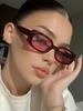 1PC Red Long Rectangle Frame Retro Casual Fashion Ladies Eyeglasses Suitable for Street Photography And Driving