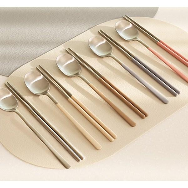 Snail Living Cuisine De Maman Pure Cutlery Set for 4, Silver, Spoon 4p + Chopsticks 4p, Korean Popular Tableware